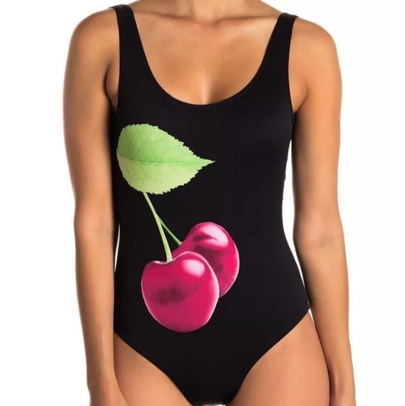$195 NWT ONIA Anthro Cherry Leaf One Piece Swim - Picture 8 of 11